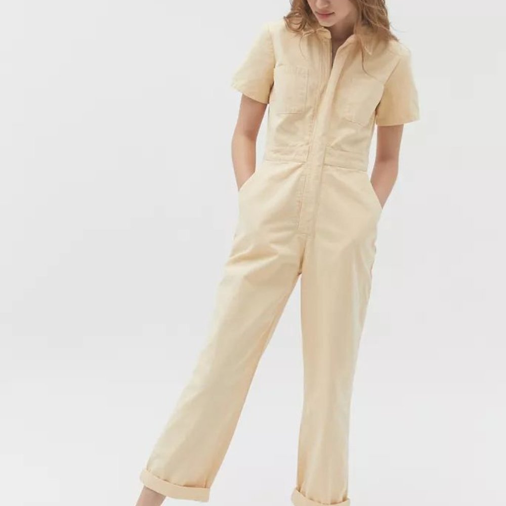 Urban Outfitters Take Flight Ivory Jumpsuit-Small